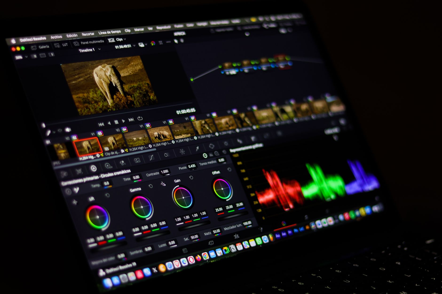 Color grading suites